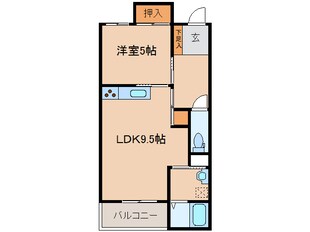 ウィスターコート斐川Bの物件間取画像